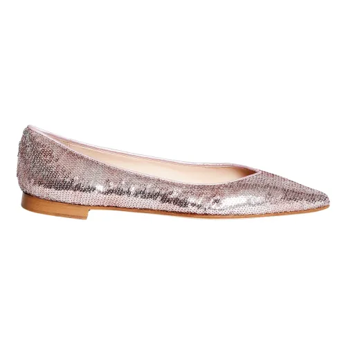 Prosperine , Pink Sequin Ballerina Shoes ,Pink female, Sizes: