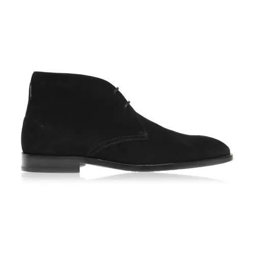 PS By Paul Smith , Arni Lace-Up Chukka Boots Black Suede ,Black male, Sizes: