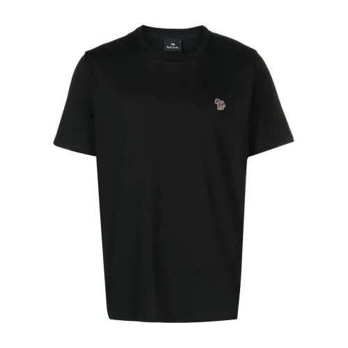 PS By Paul Smith , Black Logo-Print T-Shirt ,Black male, Sizes:
