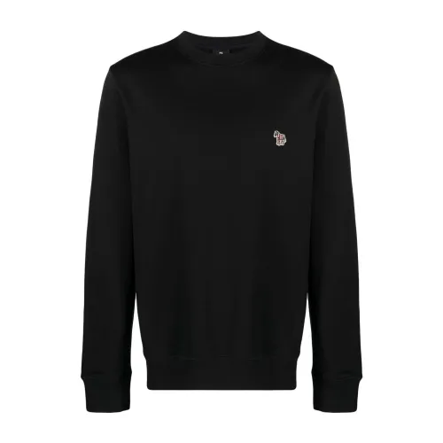 PS By Paul Smith , Black Zebra Logo Cotton Sweatshirt ,Black male, Sizes: