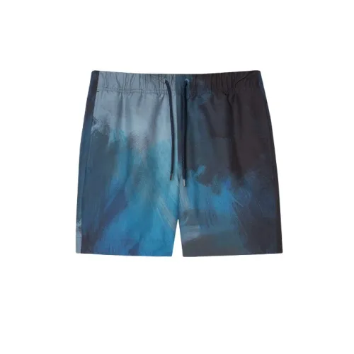 PS By Paul Smith , Brush Stroke Print Shorts ,Blue male, Sizes: