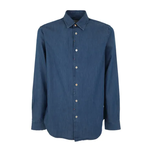 PS By Paul Smith , Casual Denim Shirt, Regular Fit ,Blue male, Sizes: