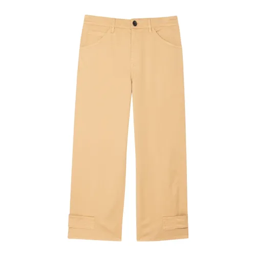 PS By Paul Smith , Elevate Your Wardrobe with High Rise Chino Trousers ,Beige female, Sizes: