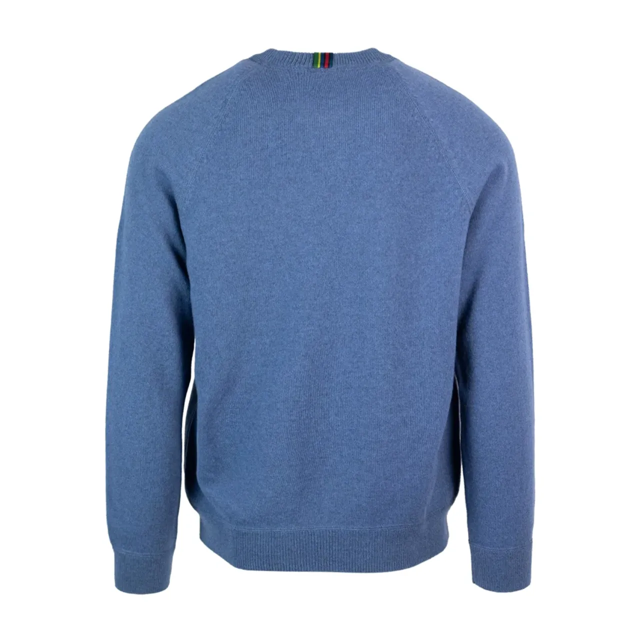 PS By Paul Smith , Merino Wool Sweater with Ribbed Finish ,Blue male, Sizes: