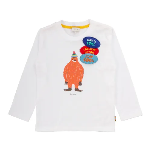 PS By Paul Smith , Paul Smith Long Sleeve Kids T-Shirt ,White male, Sizes: