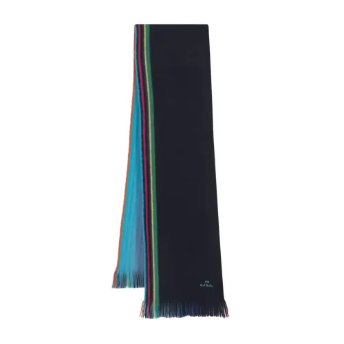 PS By Paul Smith , Reversible Stripes Men Scarf ,Blue male, Sizes: ONE
