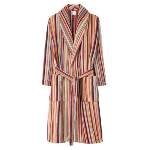 PS By Paul Smith , Signature Stripe Cotton Dressing Gown ,Multicolor male, Sizes: