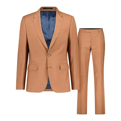 PS By Paul Smith , Single Breasted Suits ,Orange male, Sizes: