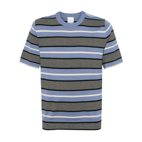 PS By Paul Smith , Striped Knit Crew Neck T-shirt ,Multicolor male, Sizes:
