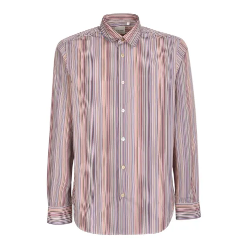 PS By Paul Smith , Striped print shirt ,Pink male, Sizes:
