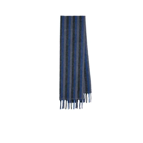 PS By Paul Smith , Striped Square Design Scarf ,Blue male, Sizes: ONE