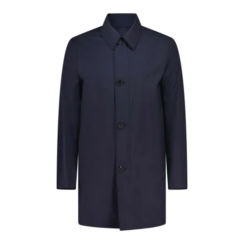 PS By Paul Smith , Wool Coat Button Zip Pockets ,Blue male, Sizes: