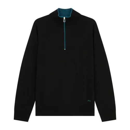PS By Paul Smith , Zip Collar Shirt ,Black male, Sizes: