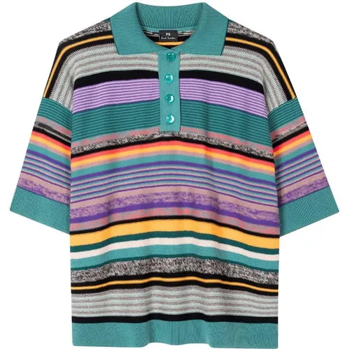 Ps Paul Smith Ps Knitted Polo Ld334 - Multi