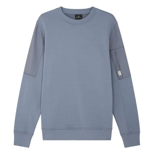 Ps Paul Smith Ps Ls Pkt Crew Swt Sn34 - Blue