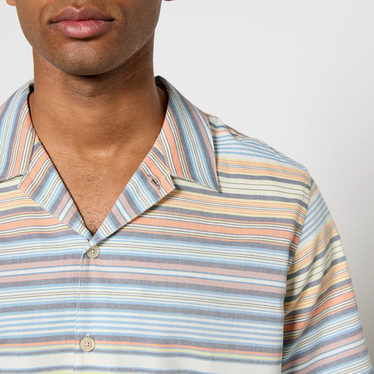 PS Paul Smith Striped Cotton-Jacquard Shirt