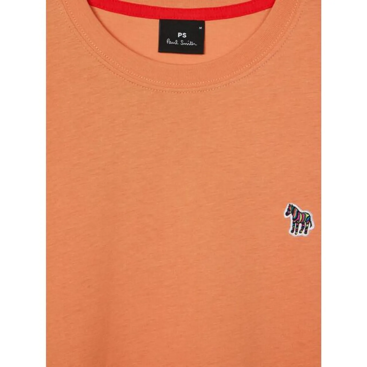PS Paul Smith Zebra Logo Regular Fit Organic Cotton T-Shirt, Oranges - Oranges - Male
