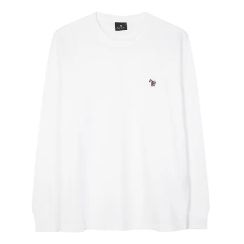 PS Paul Smith Zebra Long Sleeve T Shirt - White