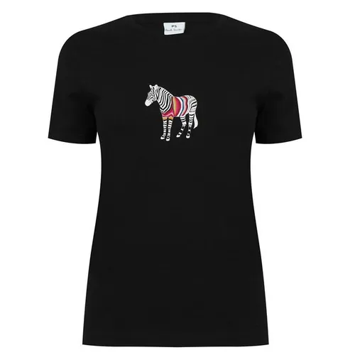 PS Paul Smith Zebra Print T-Shirt - Black