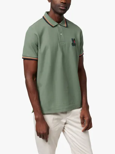 Psycho Bunny Apple Valley Birdseye Pique Polo Shirt - Green - Male