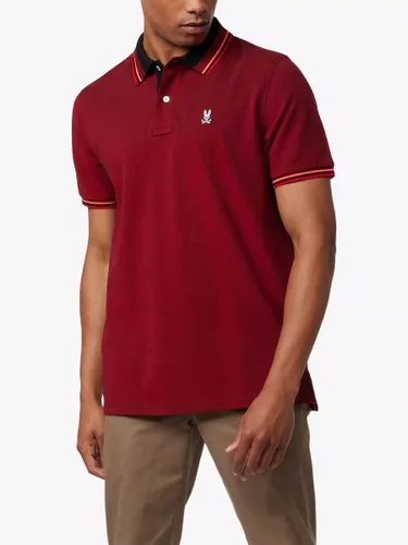 Psycho Bunny Apple Valley Birdseye Pique Polo Shirt - Red - Male