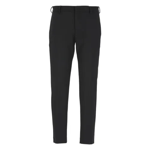PT Torino , Black Tailor Trousers with Belt Loops ,Black male, Sizes: