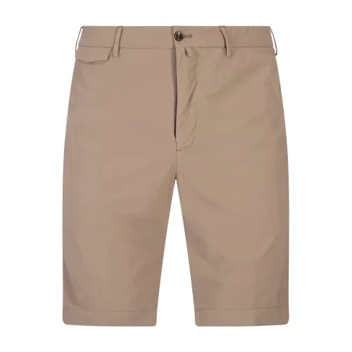 PT Torino , Brown Bermuda Shorts with Pockets ,Brown male, Sizes: