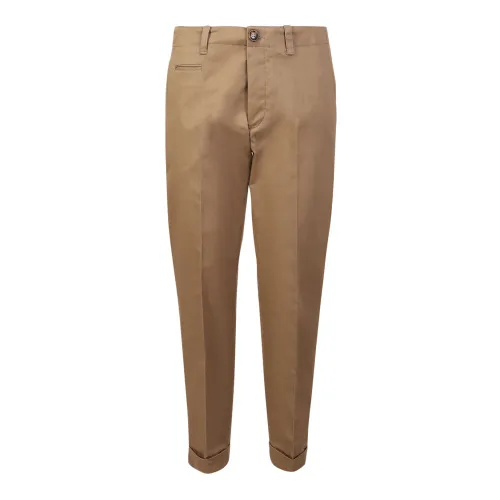 PT Torino , Buckle detail trousers by PT Torino. The Italian designer shows a contemporary and innoatie soul through the garments ,Beige male, Sizes: