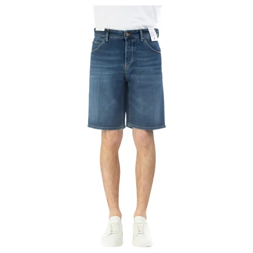 PT Torino , Denim Beach Shorts ,Blue male, Sizes: