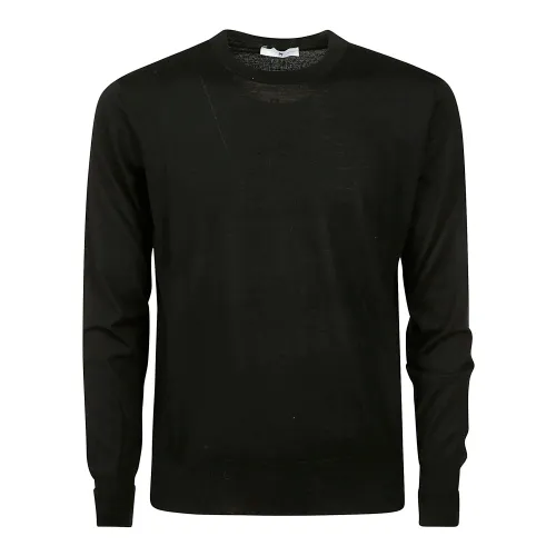 PT Torino , Lightweight Brushed Wool Sweater ,Black male, Sizes: