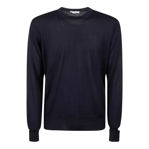 PT Torino , Lightweight Wool Sweater ,Blue male, Sizes:
