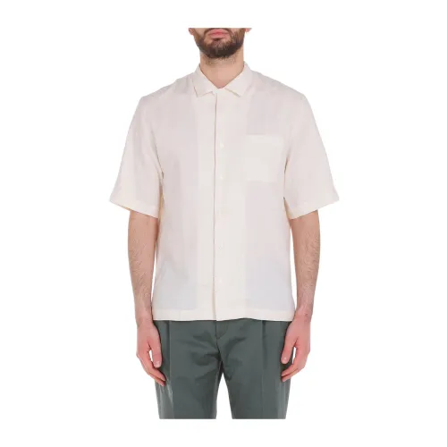 PT Torino , Linen shirt ,White male, Sizes: