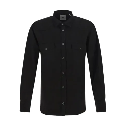 PT Torino , Long Sleeved Shirt ,Black male, Sizes: