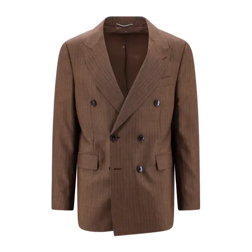 PT Torino , Men Clothing Blazer Brown Ss23 ,Brown male, Sizes: