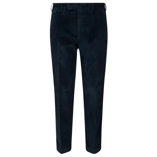 PT Torino , Rebel Velvet Trousers ,Blue male, Sizes: