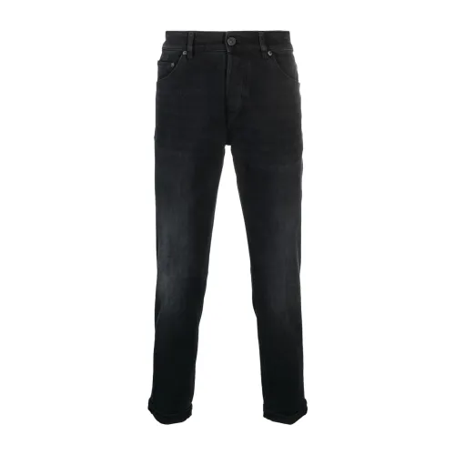 PT Torino , Slim Blue-Black Denim Jeans for Men ,Black male, Sizes: