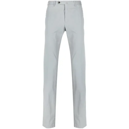 PT Torino , Slim-Cut Grey Trousers ,Gray male, Sizes: