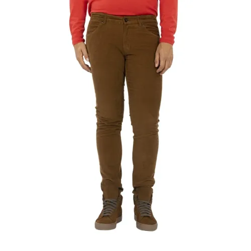 PT Torino , Slim-fit Trousers ,Brown male, Sizes: