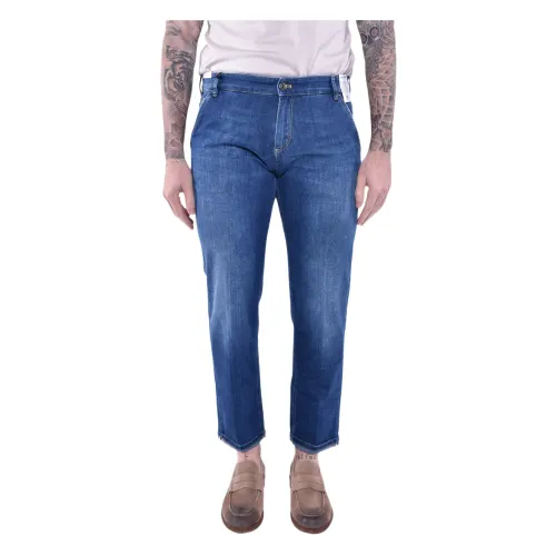 PT Torino , Soft Touch Light Stretch Denim Pants ,Blue male, Sizes: