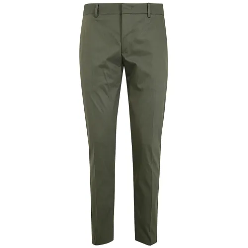 Pt01 , Green Cotton Stretch Epsilon Pants ,Green male, Sizes: