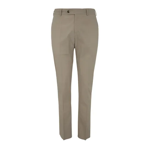 Pt01 , MAN Seersucker Trousers With Coulisse ,Beige male, Sizes:
