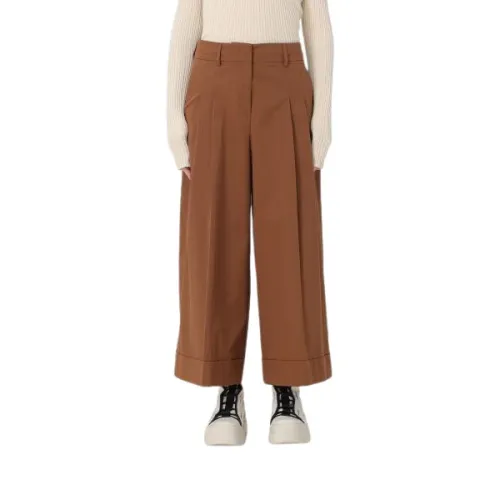 Pt01 , Pt01 Trousers Brown ,Brown female, Sizes: