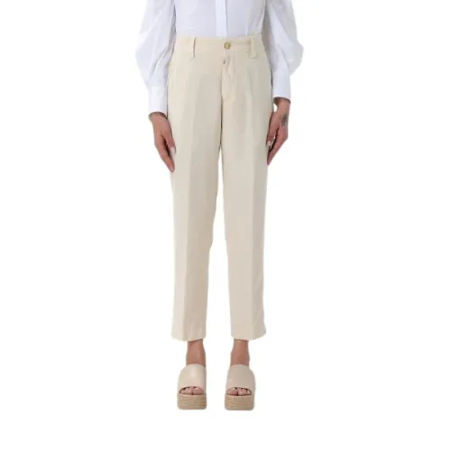 Pt01 , Pt01 Trousers Ivory ,Beige female, Sizes: