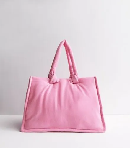 Public Desire Pink Towelling Tote Bag New Look