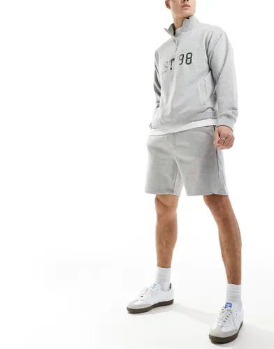 Pull & Bear basic jersey short in grey