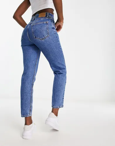 Pull & Bear high waisted mom jean in ink blue