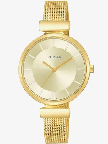 Pulsar Ladies Gold Tone Mesh Bracelet Watch PH8412X1
