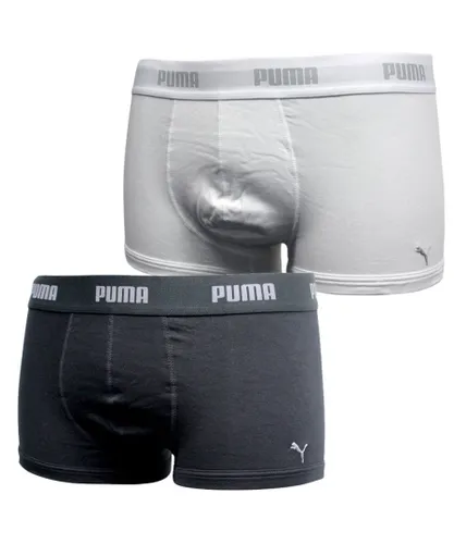 Puma 1 Pack Mens Underwear Boxer Shorts Stretch Waist Black White 493102 R A189C - Multicolour Textile