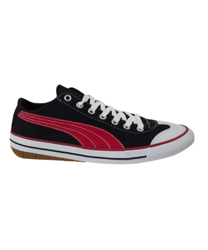 Puma 917 Lace Up Mens Black Red Textile Low Trainers 345391 30 Canvas