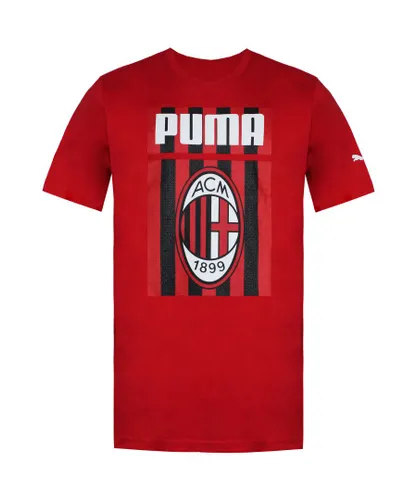 Puma AC Milan 1899 Mens Red T-Shirt Cotton